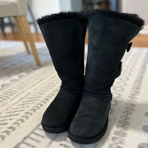 UGG Australia Black Bailey Button Boots